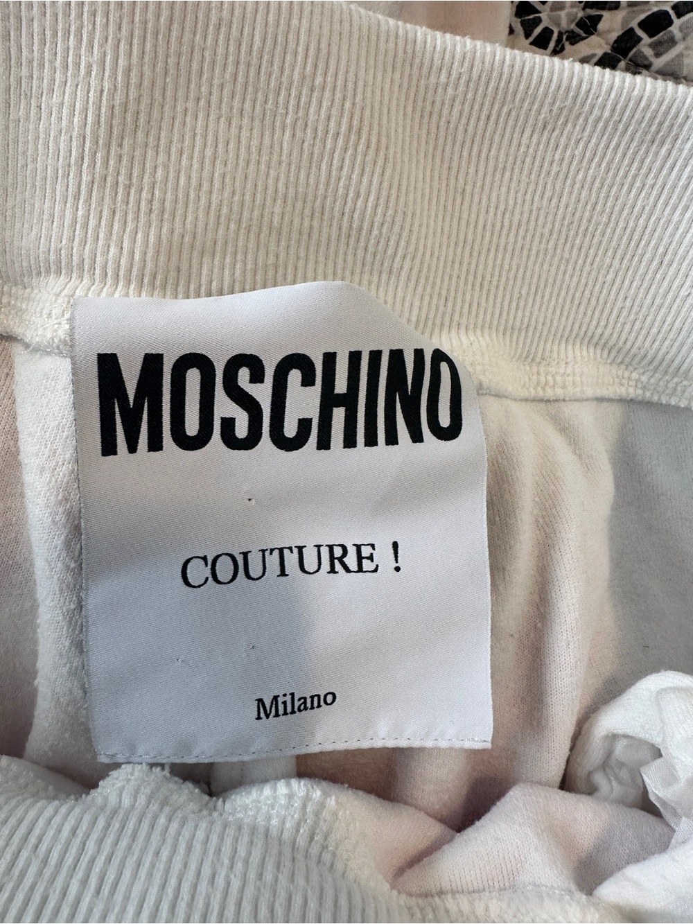 Moschino Couture White Pink Chenille Brushstroke Jogger Pant Size 4 US - Picture 16 of 16